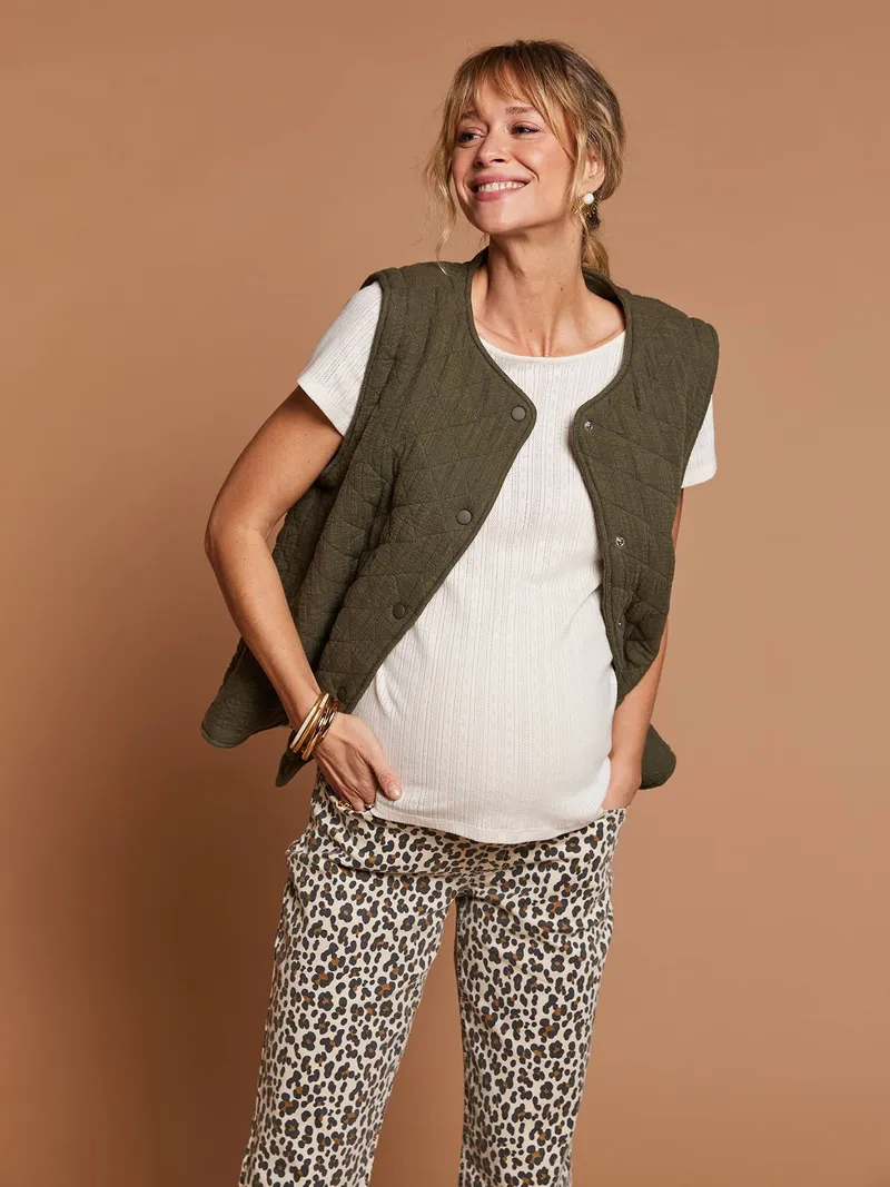 Envie De Fraise 3-in-1-Steppjacke mit Babyeinsatz für Schwangerschaft & Stillzeit, Khaki, – Produktbild 2 von 4