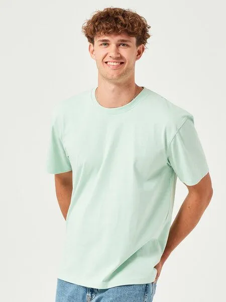 COREBASE COREBASE T-Shirt "BoxFit" aus 100% Bio-Baumwolle, Mint (grün), – Produktbild 2 von 4