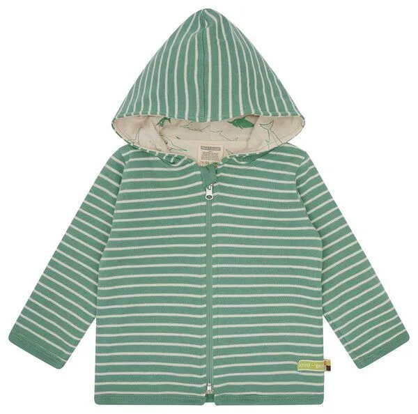 loud + proud loud + proud Babys & Kinder Wendejacke mit Kapuze, GOTS-zertifiziert, Bamboo(grün), – Produktbild 1 von 3