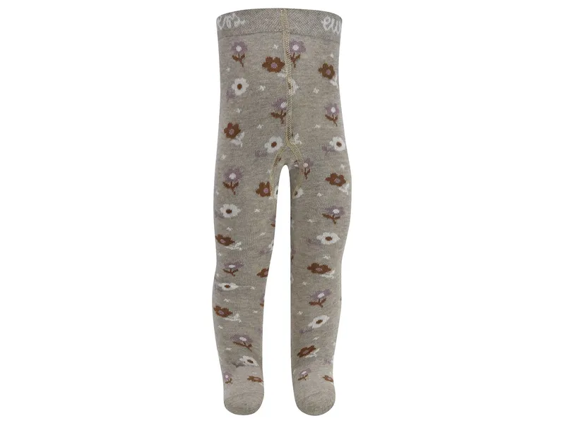 Ewers Baby- und Kinderstrumpfhose Blumen beige Gr.80/86, Natur, braun, – Produktbild 1 von 1