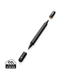 SWISS PEAK Swiss Peak Storm Dual-Tip-Pen aus RCS recyceltem Aluminum, schwarz – Produktbild 1 von 1