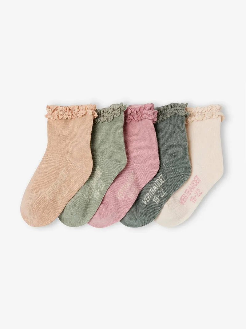 Vertbaudet 5er-Pack Baby Socken, Pack grün, – Produktbild 1 von 2