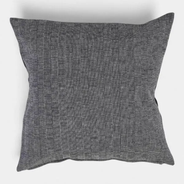 Dragolina Dragolina Kissenbezug- ca. 36x36cm mit Webstoffen der Pwo Karen, Anthrazit/schwarz, – Produktbild 1 von 3