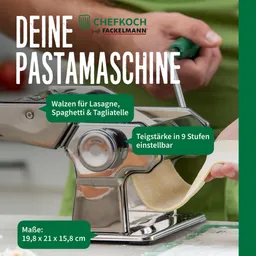 Chefkoch trifft Fackelmann Chefkoch trifft Fackelmann Pastamaschine, Edelstahl – Produktbild 1 von 1