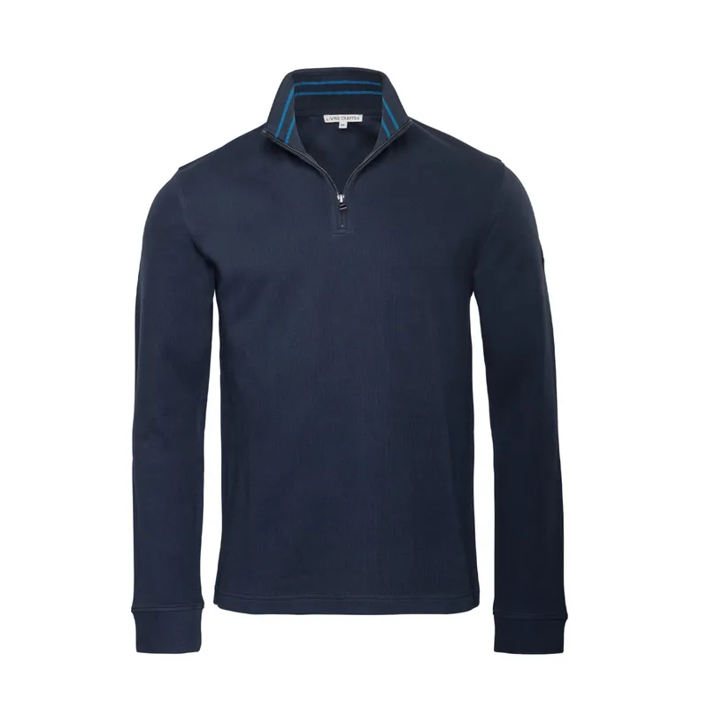 Living Crafts Living Crafts Herren Langarm-Shirt (100% Bio-Baumwolle), Blau, – Produktbild 6 von 7