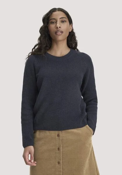 hessnatur hessnatur Pullover Relaxed aus reiner Bio-Baumwolle, Marine, – Produktbild 1 von 4