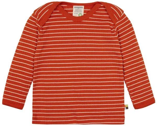 loud + proud loud + proud Babys & Kinder Shirt Langarm Derby Rib, GOTS-zertifiziert, Terracotta(orange), – Produktbild 1 von 2