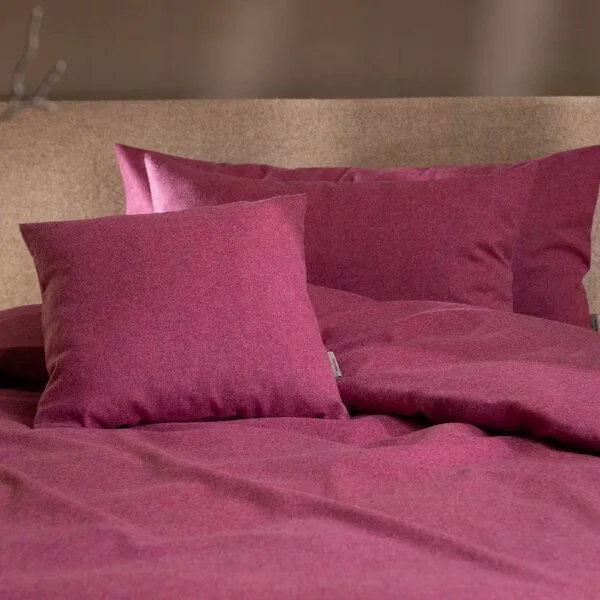 nahtur-design nahtur-design Bettwäsche aus Feinloden | 100% mulesingfreie Merinowolle, Pink, – Produktbild 2 von 3