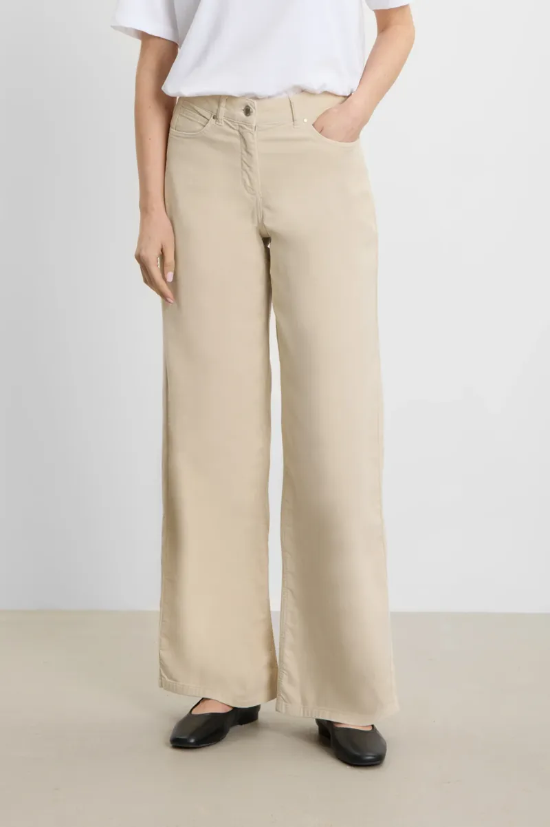 LAURIE LAURIE Damen vegan Hose Corduroy Carol Lose Birke, Beige, – Produktbild 2 von 2