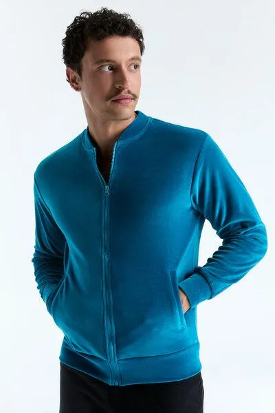 Leela Cotton Leela Cotton Unisex Jacke, Ozeanblau, – Produktbild 2 von 4