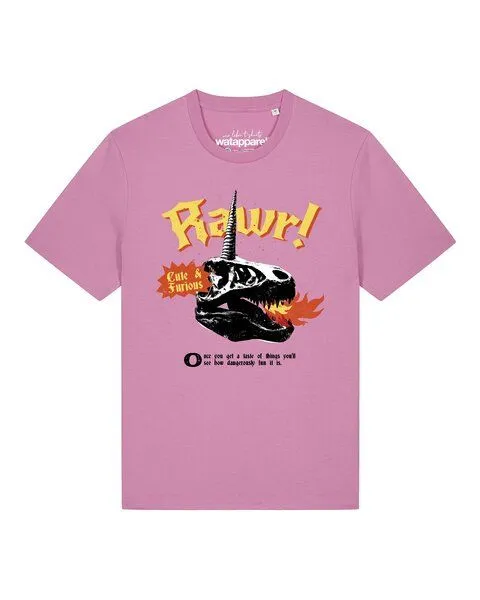 watapparel watapparel T-Shirt Unisex Rawr, Bubble pink, – Produktbild 1 von 3