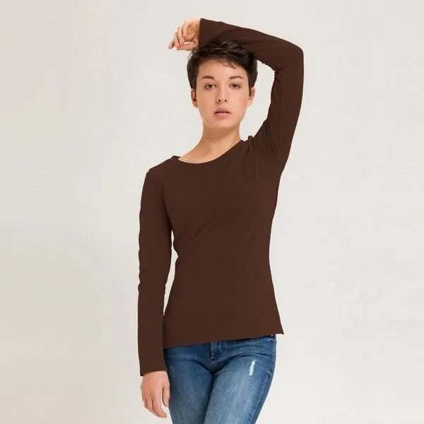 Frija Omina Frija Omina Bio Longsleeve "Ubu", Braun, – Produktbild 1 von 3