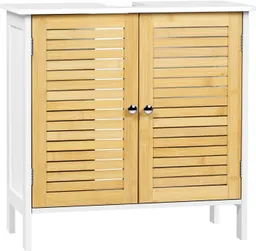 EUGAD Waschbeckenunterschrank (1-St) Unterschrank aus Bambus, 60x60x30 cm – Produktbild 1 von 1