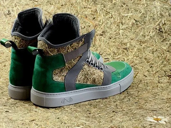 nat-2 veganer hoher Sneaker aus Bio-Materialien nat-2 Almwiese grün – Produktbild 4 von 4