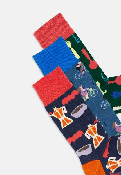 DillySocks DillySocks Socken „Urban Essentials“, Orange,dunkelblau,dunkelgrün,blau, – Produktbild 4 von 4