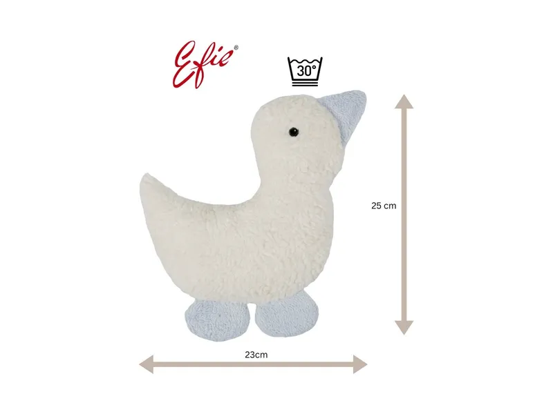 Efie Efie Kirschkern-Wärmekissen Ente blau, kbA – Produktbild 3 von 3