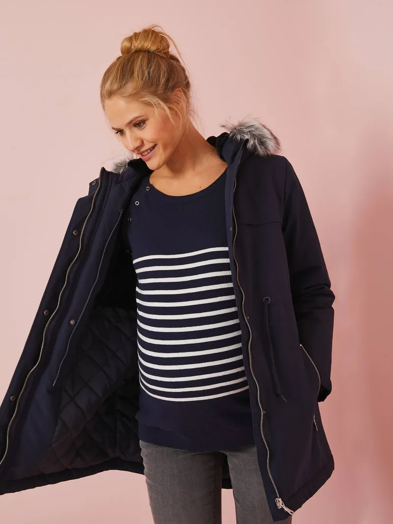 Vertbaudet Vertbaudet 3-in-1-Parka, Nachtblau, – Produktbild 2 von 4