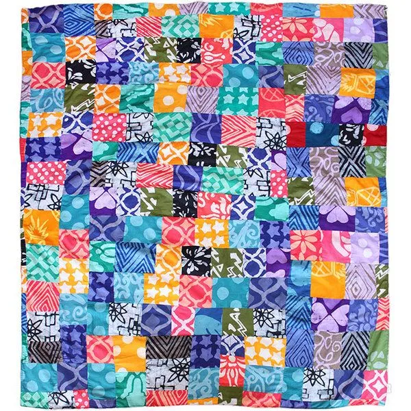 Global Mamas Global Mamas Upcycling Patchwork Überwurf & Decke, Bunt, – Produktbild 1 von 4