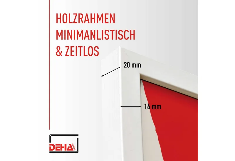 DEHA DESIGN Bilderrahmen Holz Bilderrahmen Fontana, (1 St), Weiß, – Produktbild 3 von 5