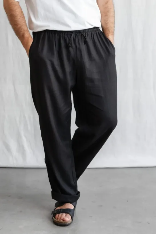 Jyoti - Fair Works Jyoti - Fair Works Herren vegan Hose Jhan Schwarz, Schwarz, – Produktbild 2 von 2