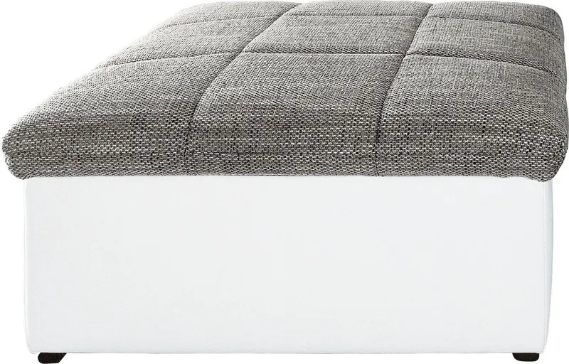 DOMO collection Hocker SPLASH 87x87 cm, komfortabel, modernes Design, Grau|weiß, – Produktbild 3 von 5