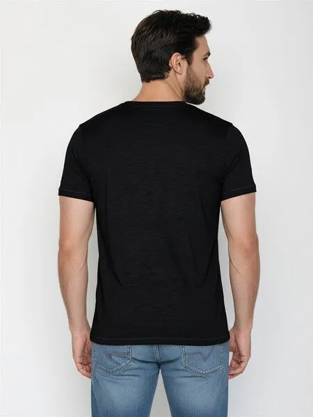 GreenBomb GREENBOMB Basic Spice - Sportliches T-Shirt aus Bio-Baumwolle / GOTS / Fair & Vegan, Schwarz (black), – Produktbild 4 von 4