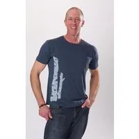 Life Tree Life-Tree Bambus Shirt Fairwear für Herren "Birkenstamm" in Denim Blue/Charcoal/Leaf Green, Blau, – Produktbild 1 von 1