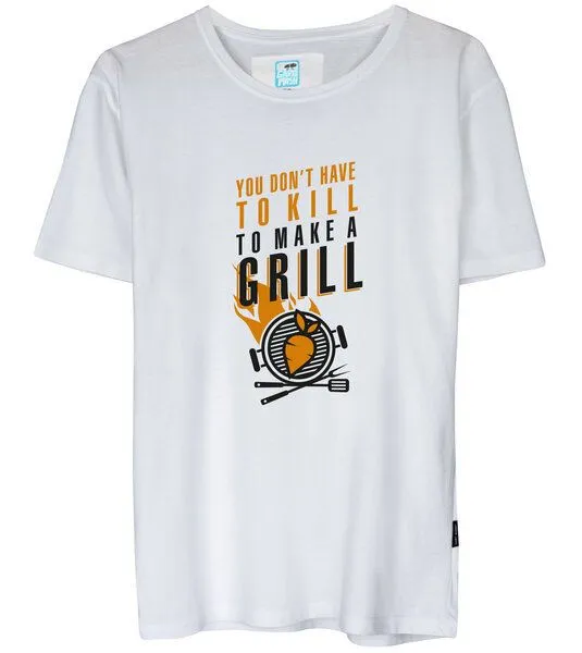 Gary Mash GARY MASH Shirt Veggie Grill aus Biobaumwolle, Weiß, – Produktbild 2 von 4