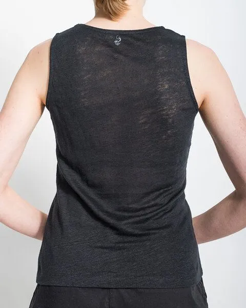 Alma & Lovis Alma & Lovis Leinentop aus Leinen-Jersey | Linen Top, Schwarz, – Produktbild 4 von 4
