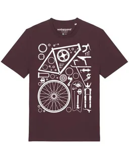 watapparel watapparel T-Shirt Unisex Fahrradteile – Produktbild 1 von 1