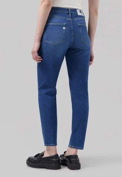 MUD Jeans MUD Jeans Mams Stretch Tapered Jeans aus Baumwolle / Tencel, Blau (stone indigo), – Produktbild 3 von 3