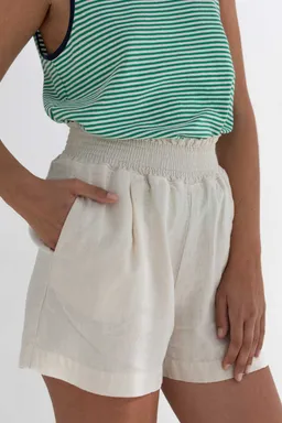 TWOTHIRDS TWOTHIRDS Damen vegan Shorts Walfisch Sand Stone – Produktbild 1 von 1