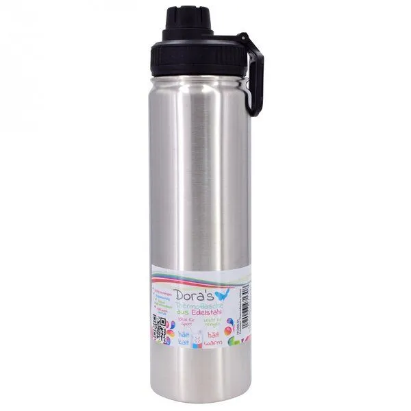 Dora's Dora's Sport-Thermoflasche "Stahl" (650ml) – Mit Sportverschluss – Produktbild 2 von 3