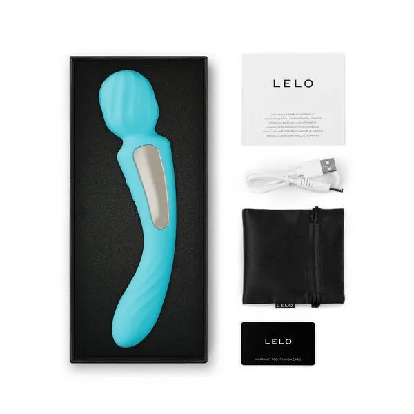 LELO LELO SWITCH Doppelseitiger Stabvibrator für Frauen mit Bluetooth-App und 12 Lustmodi, Blau, – Produktbild 2 von 4