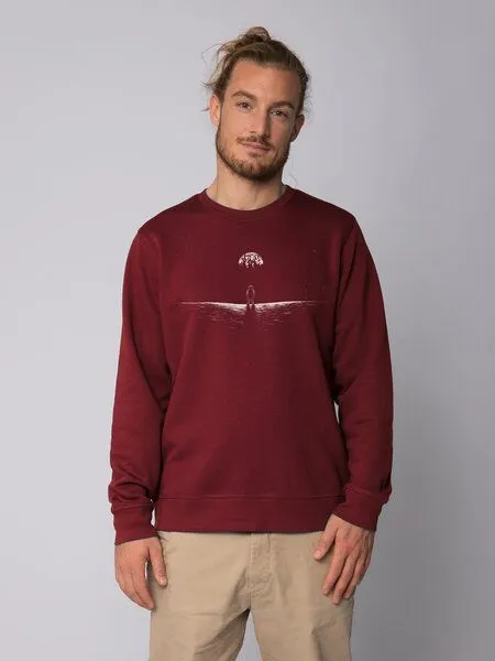 watapparel watapparel Sweatshirt Unisex Lost in space, Burgundy, – Produktbild 2 von 4
