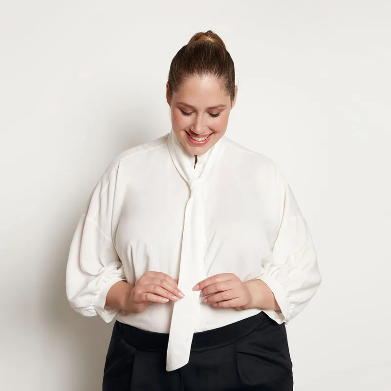 WiDDA Widda Damen vegan Bluse Mavis Weiß, Weiß, – Produktbild 1 von 2