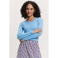 Tranquillo Jerseyshirt Tildaa aus Bio-Baumwolle - vista blue / S – Produktbild 1 von 2