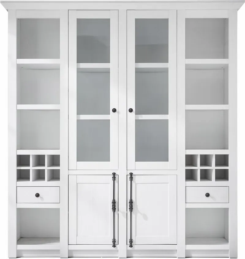 Home affaire Vitrine California (4-St) Breite ca. 194 cm, Weiß, – Produktbild 2 von 5