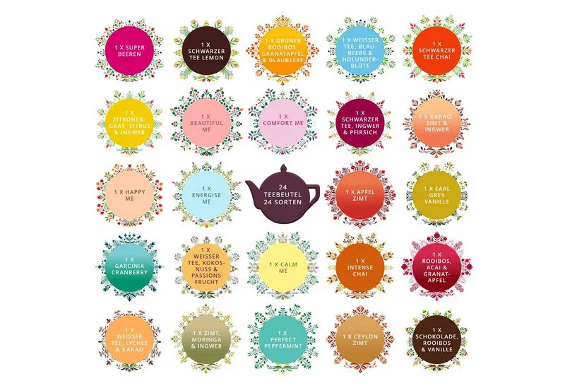 English Tea Shop English Tea Shop Tee Adventskalender "Weihnachtsmarkt" weiß, 24 verschiedene BIO Tees, Vielfältig, da Kräuter-, Früchte-, Schwarz-, Rooibos-, Gewürztees ... – Produktbild 4 von 5