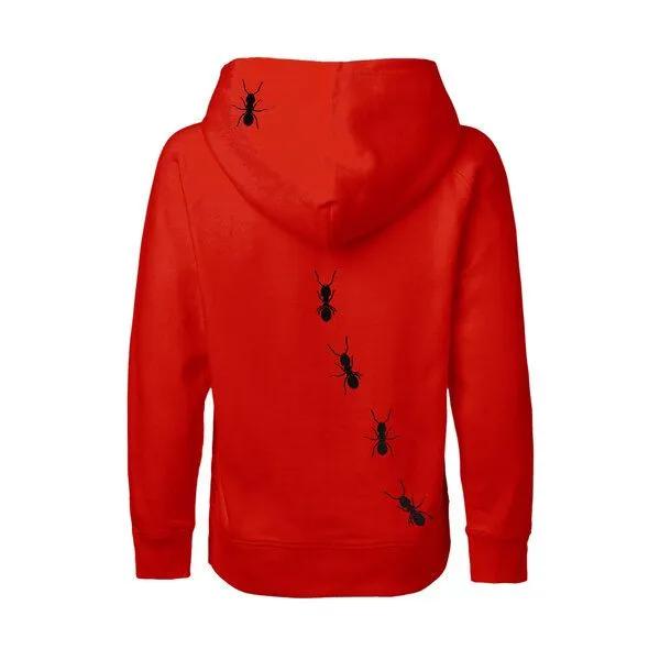 HANDGEDRUCKT HANDGEDRUCKT "Ameisen" Kinder-Hoody, Red, – Produktbild 1 von 4