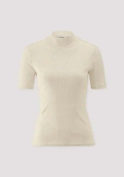 hessnatur hessnatur Mock-Neck Shirt Slim aus Bio-Baumwolle, Naturweiss, – Produktbild 4 von 4