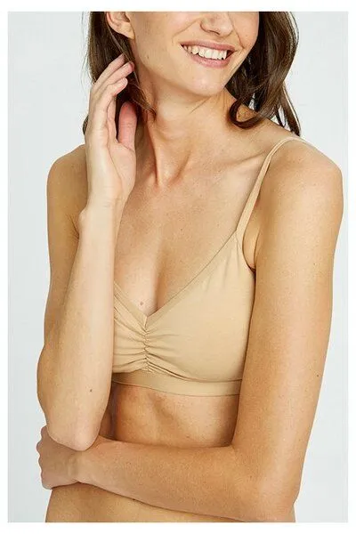 People Tree People Tree Bügelloser Bra - Soft Bra Top, Natur (almond), – Produktbild 2 von 4
