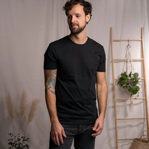 Vresh Clothing Vresh Clothing Vinn - T-Shirt aus Biobaumwolle, Schwarz, – Produktbild 1 von 4