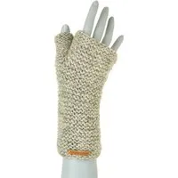 short'n'pietz short'n'pietz Schurwollhandstulpen links gestrickt, Hellgrau, – Produktbild 1 von 1