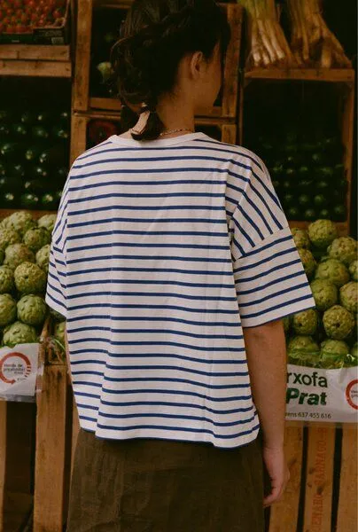 Nénés Nénés T-Shirt Claire - Rayures, White stripes, – Produktbild 3 von 4