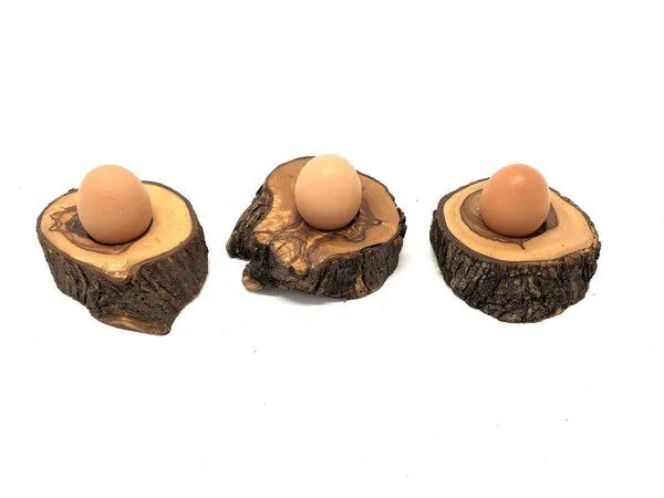 Olivenholz erleben Olivenholz erleben Eierbecher rustikal aus Olivenholz – Produktbild 2 von 7