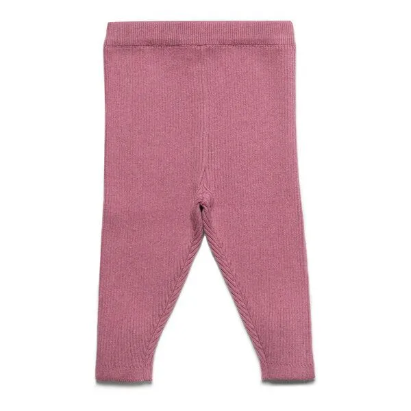 Puri Organic Puri Organic Kleinkinder Legging Rippstrick Baumwolle (Bio) Schurwolle, Granatapfel, – Produktbild 1 von 1