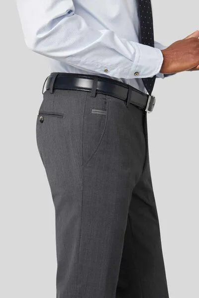 Meyer MEYER Feingabardine Bi-Stretch Chino, Grau (mittelgrau), – Produktbild 3 von 3