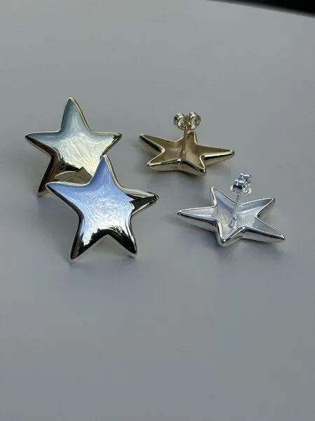 noemvri fashion label noemvri fashion label Stern Ohrstecker big, Gold, – Produktbild 2 von 3