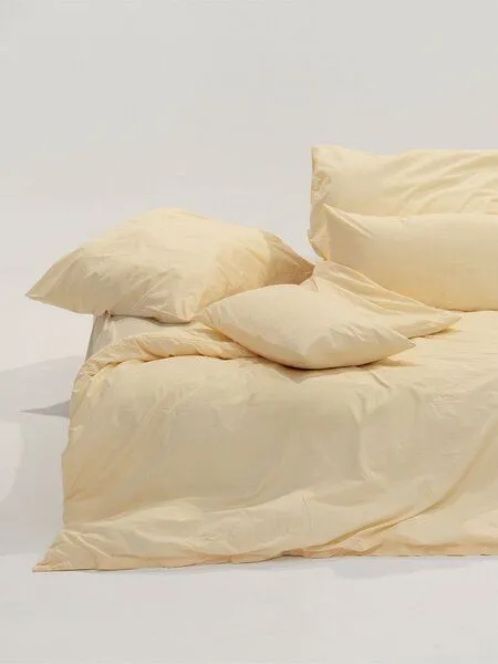 erlich textil erlich textil Finn Bettdeckenbezug aus Bio-Baumwolle, made in Europe, Zabaione, – Produktbild 5 von 7